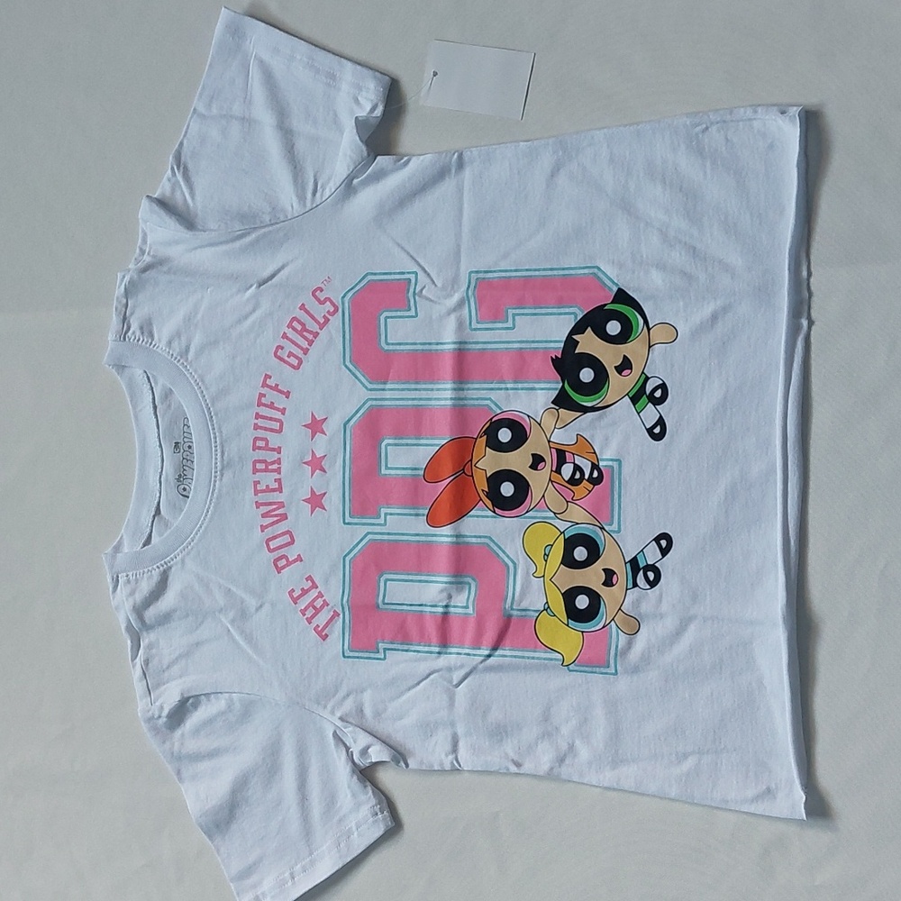 The powerpuff Girls cartoon t-chirt white‎ Juniors size XL
